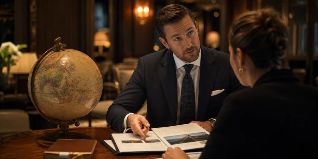 Sales.Travel personal concierge helps arrange a bespoke journey to anywhere in the world