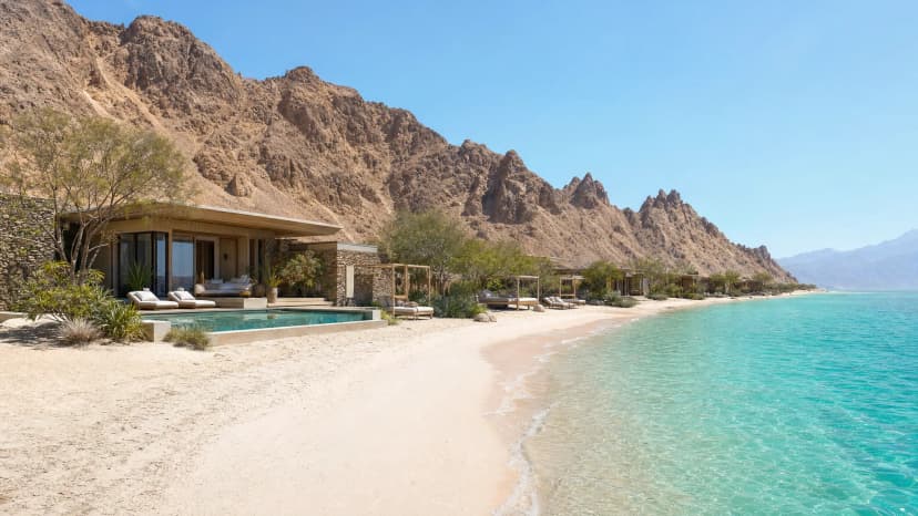 Six Senses AMAALA — ultra-luxury beach villas on the Red Sea coast with turquoise water