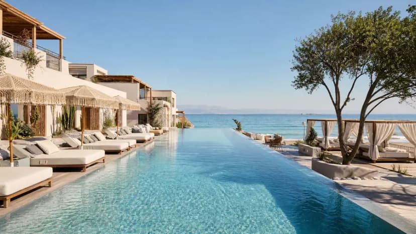 Domes Noruz Chania on Crete — modern beachfront premium resort by the sea