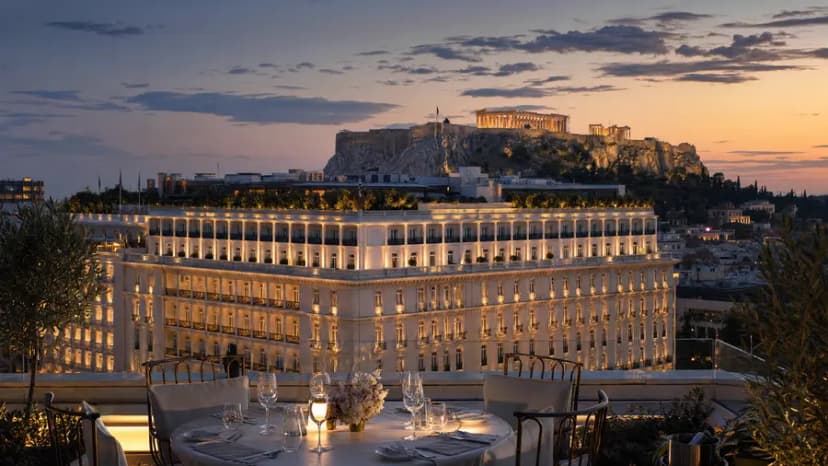 Hotel Grande Bretagne in Athens — historic luxury hotel with Acropolis view