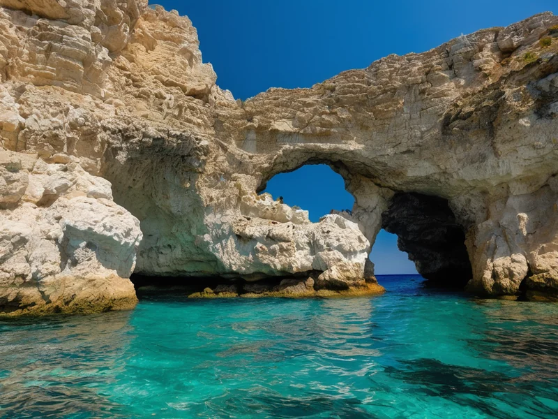 Cape Greco — limestone cliffs, sea arches and transparent grottoes off the Ayia Napa coast