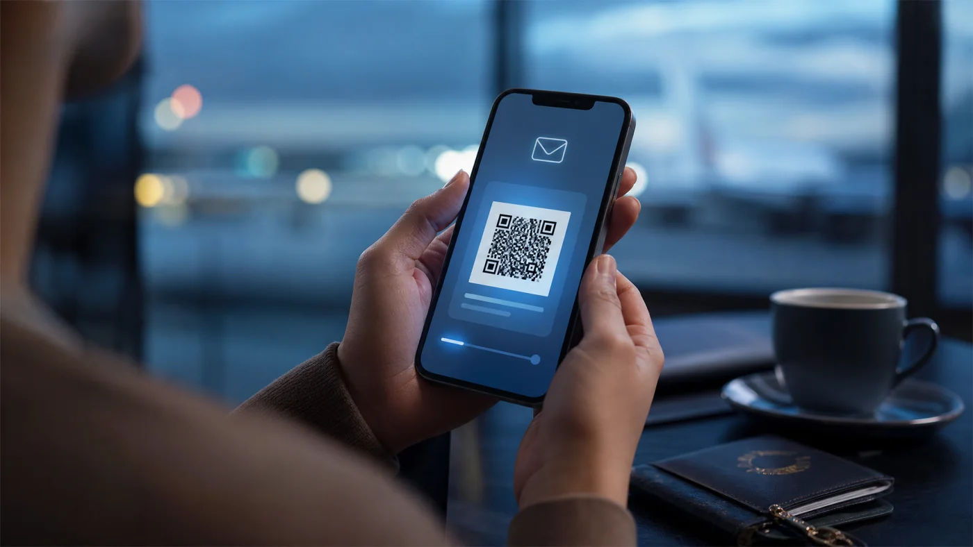 Setting up Sales.Travel eSIM — getting a QR code and quick mobile connectivity setup on a smartphone