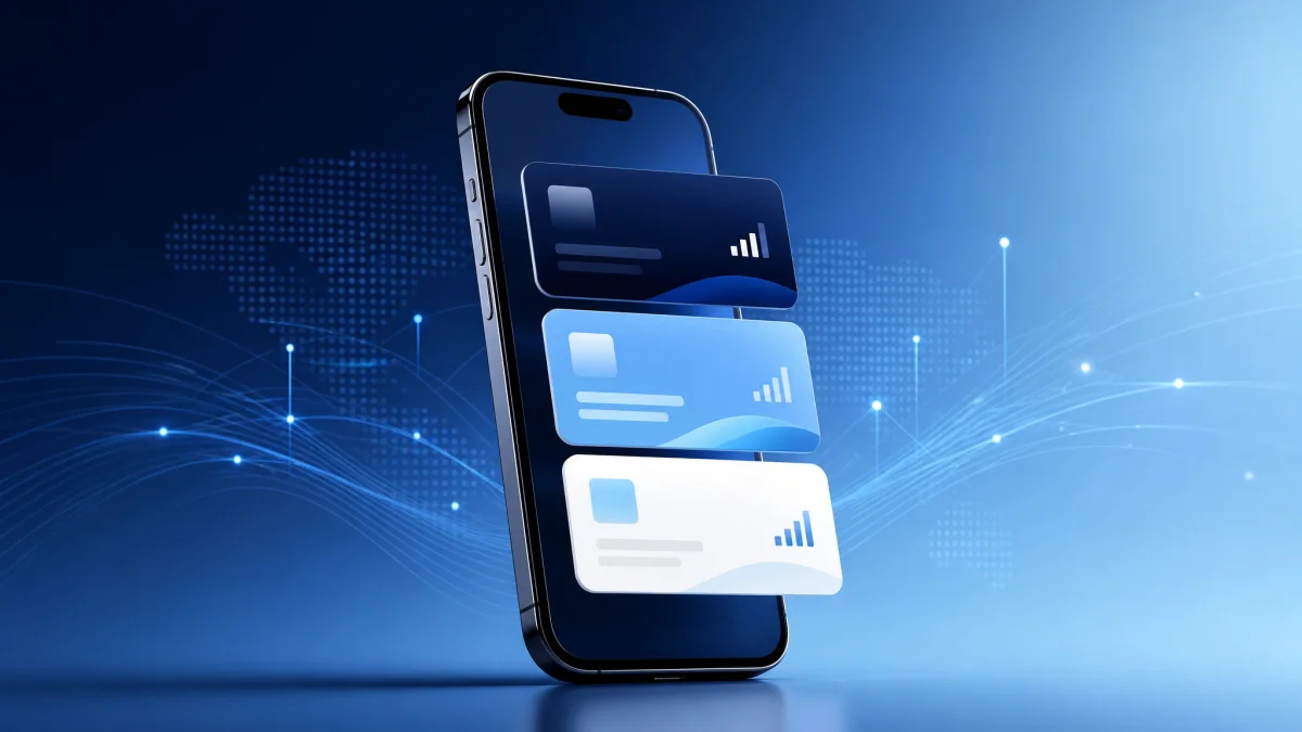 Sales.Travel eSIM plans — a modern product visual with data packages and mobile connectivity